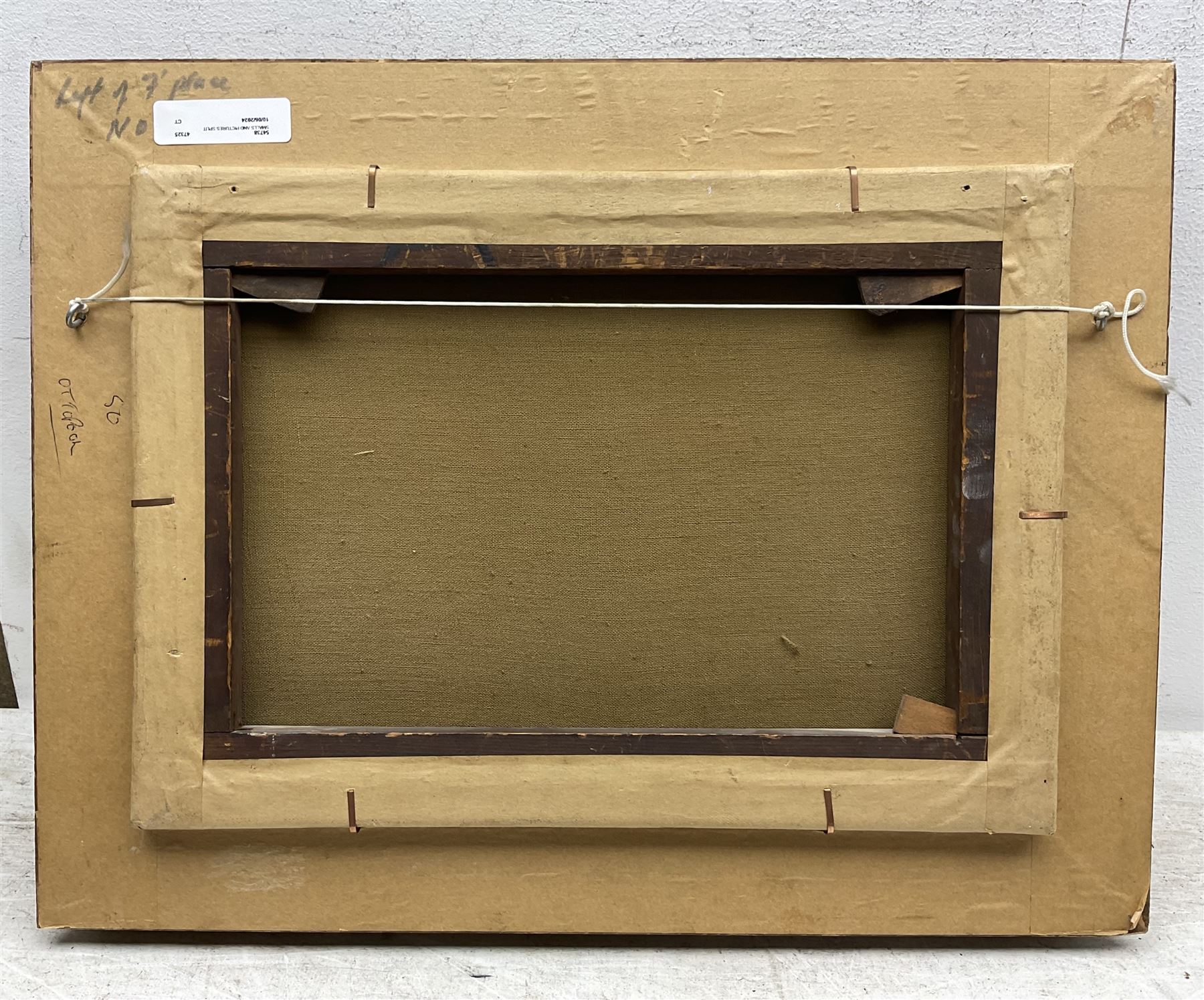 Dutch School (19th/20th Century): Ships Caught in a Storm, oil on canvas indistinctly signed with initials *HP 24cm x 34cm