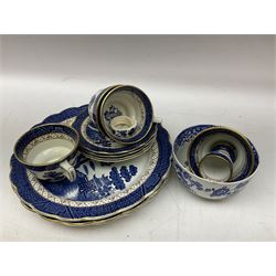 Booths 'Real Old Willow' part tea and dinner service, silver-plate bottle stand with twin handles and pierced decoration, other ceramics and metal ware and art materials etc