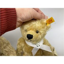 Steiff - North American Exclusive limited edition teddy bear 'Betsy Ross' No.918/1776; H36cm; in original embroidered bag with certificate and reproduction parchment historical document; together with 'The Yorkshire Rose Bear' H25cm; unboxed (2)