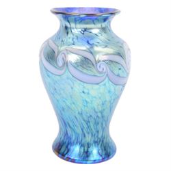 Okra Genesis vase,  of baluster form inscribed Genesis to the base, H17cm