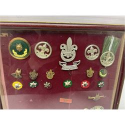 Boy Scout Interest; Boy Scouts insignia, to include metal pin badges and 1950's Scout Cord Award, fifty pence piece etc, thirty-one items  