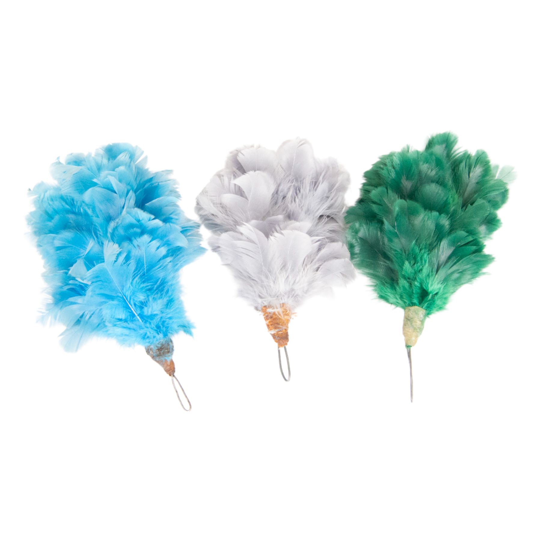 Five feathered plumes/ hackles 