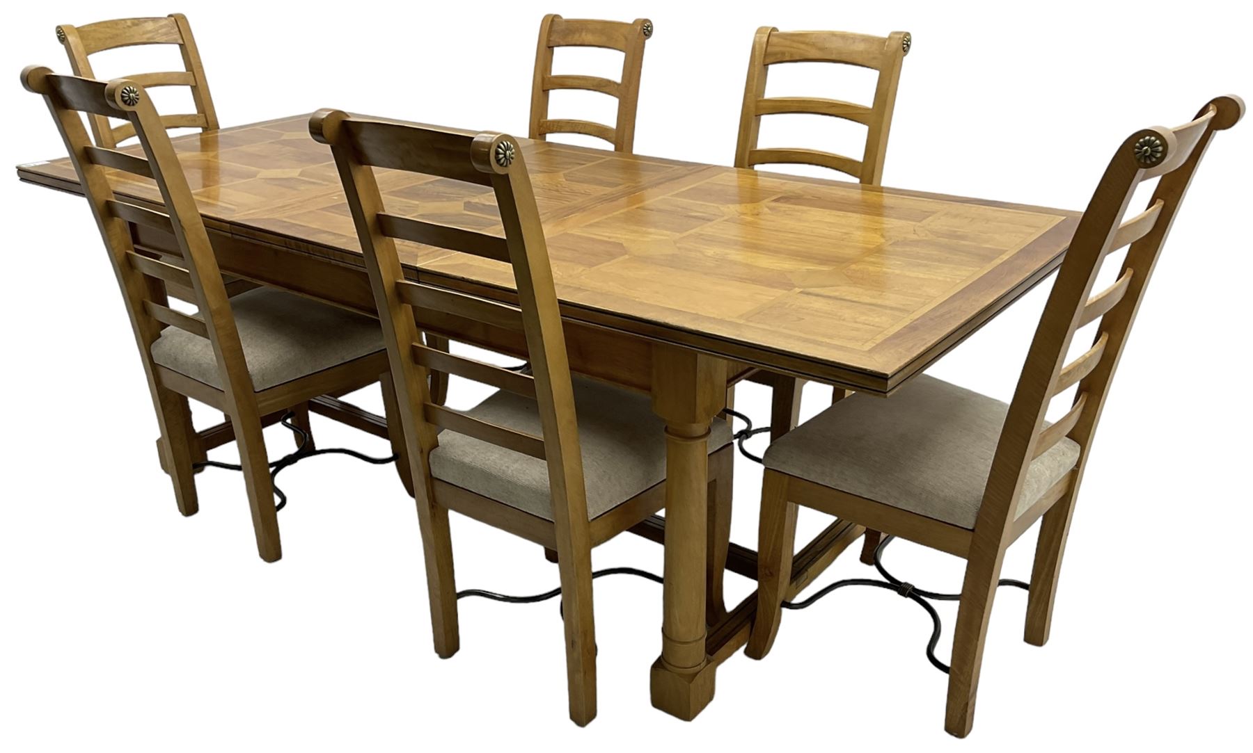 Barker & Stonehouse rectangular flagstone dining table and a set of