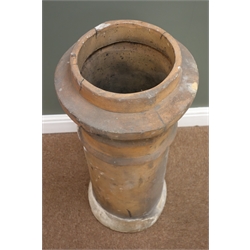  Terracotta cylindrical tapering chimney pot, H76cm  
