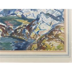 Robin Wallace (British 1897-1952): Impressionist Rocky Coastal Landscape, watercolour signed 29cm x 40cm