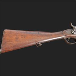 Snider-Enfield service rifle .577 calibre, barrel 33 in., tangent/ladder back sight, action marked with crowned V.R BSA & Co 1872, full stocked with two barrel bands, steel clearing rod, walnut stock marked Mx1 93 Birmingham, overall L124cm