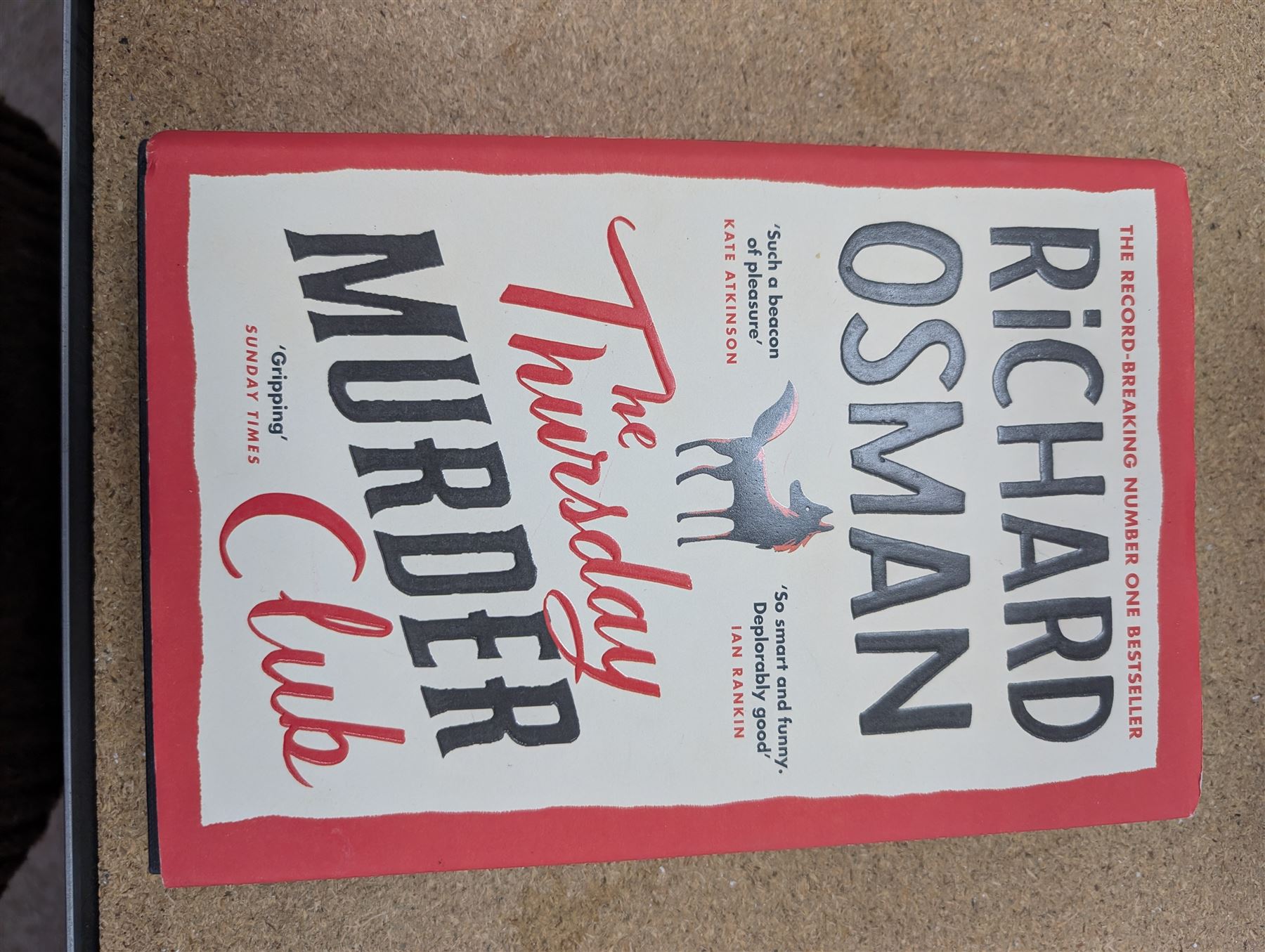Eight first edition books, comprising signed Bob Mortimer 'And Away' autobiography, signed Richard Coles 'Murder Before Evensong' and six Richard Osman books, including 'The Thursday Murder Club' and 'The Last Devil To Die', with two Richard Osman signed bookplates