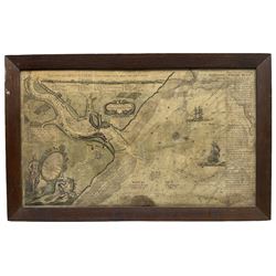 T Haynor (British 18th century): Plan of Whitby with Shipping Instructions, engraved map with hand colouring 37cm x 62cm