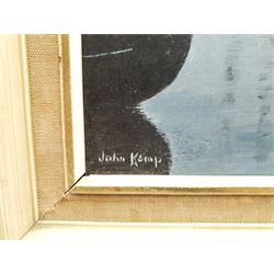 John Kemp (British 20th century): Summer Scarborough Harbour, oil on board signed 34cm x 44cm