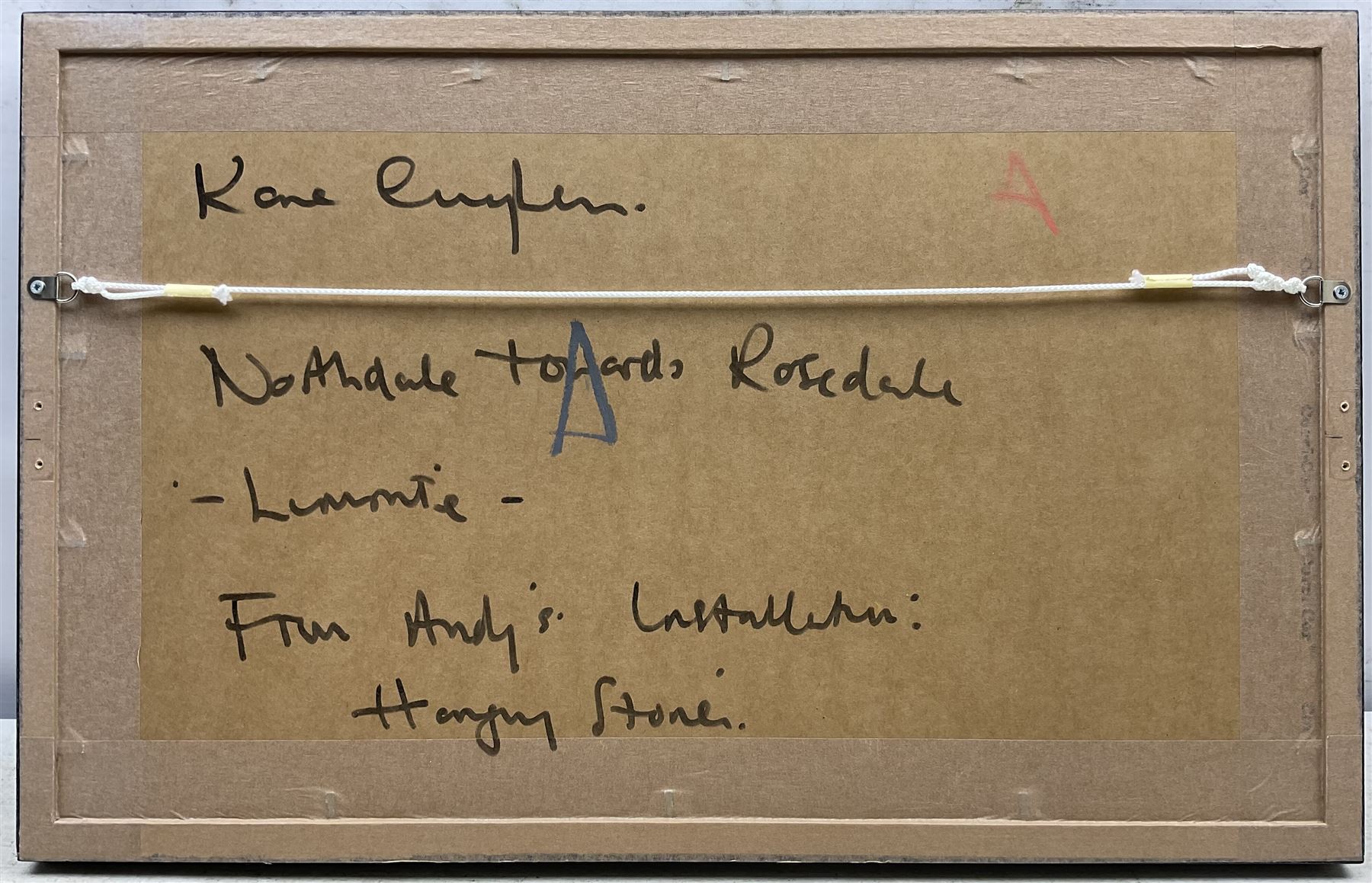 Kane Cunningham (British 1961-): 'Northdale towards Rosedale', limonite on paper, signed and titled verso 19cm x 43cm