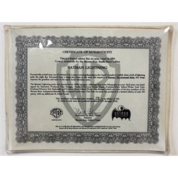 Limited edition ‘Batman Lightning’ Batman Animated Series framed print, signed by the voice actors, limited edition no 28/500, H77cm including frame