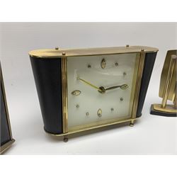 Collection of five vintage retro mid to late 20th century 'Metamec' clocks - three mantel clocks and two wall clocks