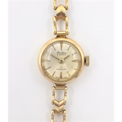  Bentima Star 17 Incabloc Swiss made 9ct gold bracelet wristwatch hallmarked approx 11.3gm gross  