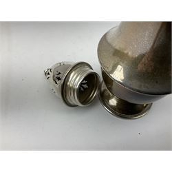 20th century silver sugar caster, of typical baluster form, hallmarked Elkington & Co Ltd, Birmingham, approximate weight 62 grams