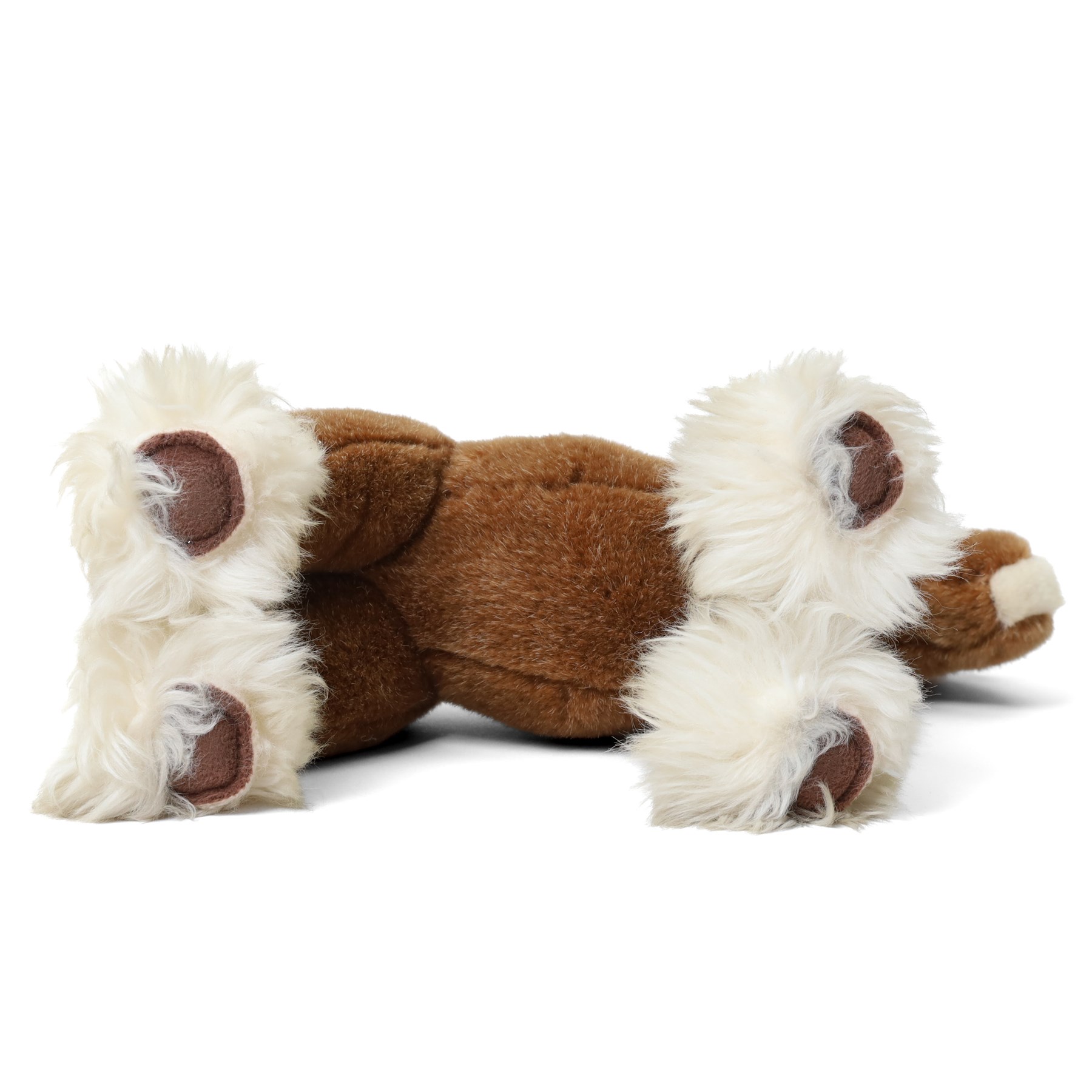 Hermès - ‘Cheval Hermy’ plush horse, brown with black mane and tail, white faux-fur hooves and orange ribbon detailing