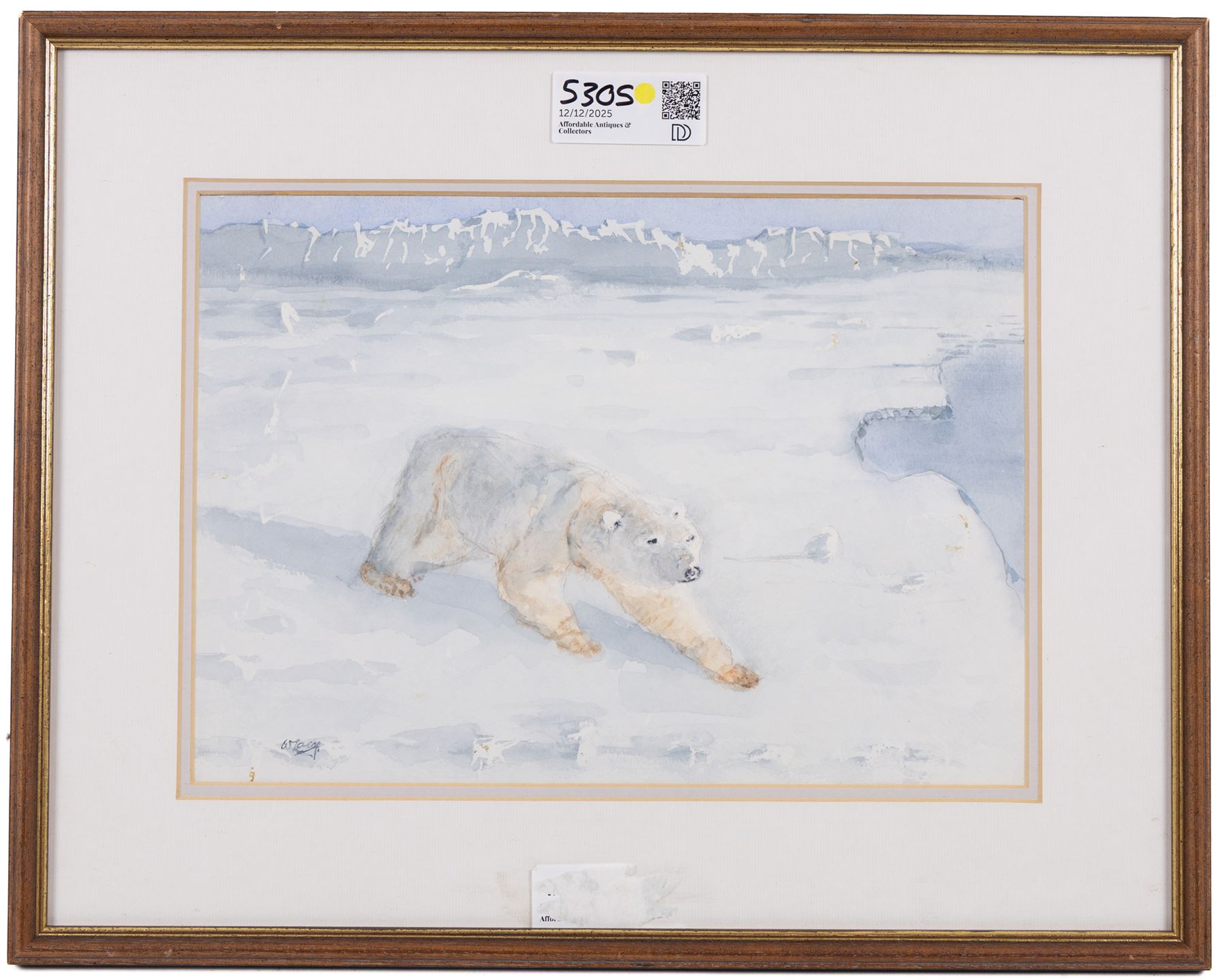 Major William Lacy (British 20th Century): Fully Rigged Ship at Sea 'On Hunger Patrol' and 'Arctic Fox', three watercolours signed max 25cm x 36cm (3)
Notes: Lacy was a private explorer from Hawsker near Whitby, and until 5 years ago, held the record for the oldest man to visit both the North (aged 81) and South (aged 84) poles.