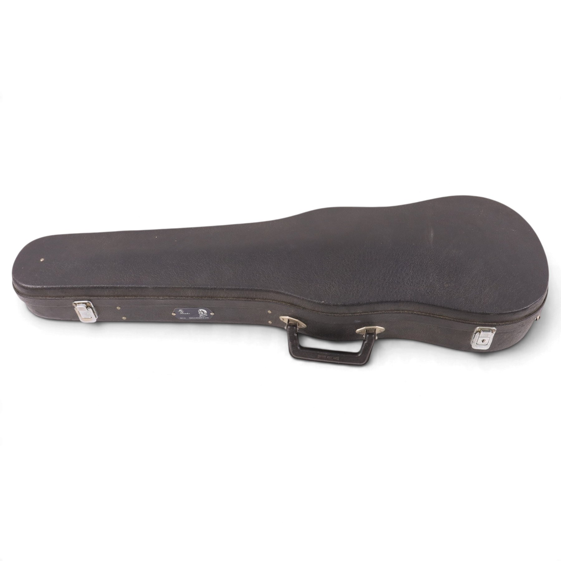 20th century French violin, with two piece back, ebonised fretboard and tuners, L60cm, with fitted hard case