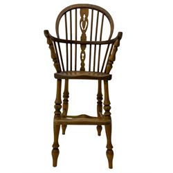 Child's elm and beech Windsor high chair