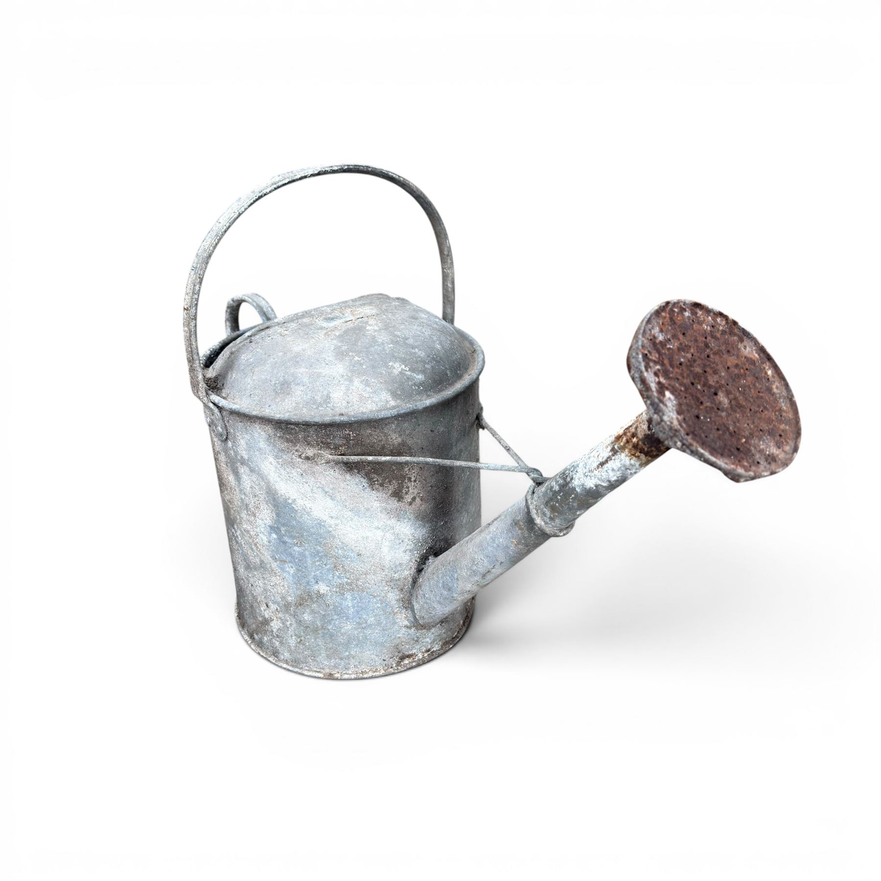 Eight early 20th century galvanised watering cans