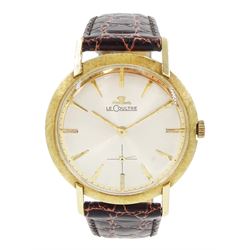 Jaeger-LeCoultre gentleman's 14ct gold manual wind presentation wristwatch, circa 1960's, ...