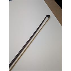 Late 19th century full size German violin with a  Wolff Brothers label, scroll with ebony pegs, finger board and tail piece, in a hard case with bow. Length 60cm

This item has been registered for sale under Section 10 of the APHA Ivory Act