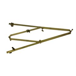 19th century brass pantograph by Robert Banks 441 Strand London, in an oak case, L56cm, W12cm