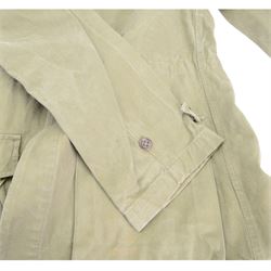 Algerian War French M47 combat tunic and trousers, the tunic marked G. Lellouche Alger 46 inside the collar, the trousers marked 25 U.T.A.H 