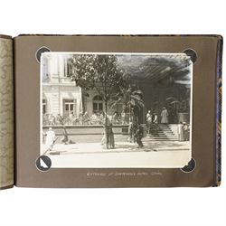 Photograph album and contents of 1920s photographs in Africa including Alan Cobham's African Air Route aircraft, Imperial Airways flight near Gaza, Bombing Squadron, Khartoum, various other aircraft in the Sudan, local views etc