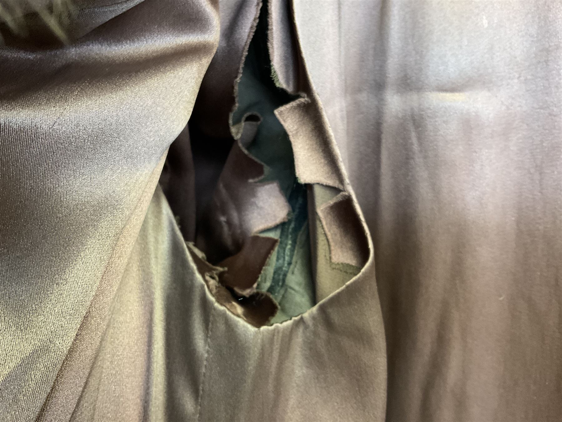 Full length ladies Musquash fur coat, lined, approx size medium / 10-12