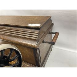 Singer 66 sewing machine in wooden case, together with an LG DVD player with speakers, two portable DVD players, etc 