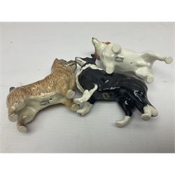 Seven Beswick figures, to include King Charles Spaniel 2107A, ginger cat 1898, Jack Russell 2109 etc