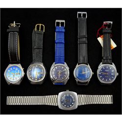 Five gentleman's automatic wristwatches 