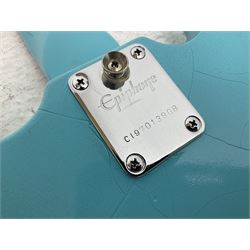 Epiphone Junior Model electric guitar in blue, serial no.C197013908 L98cm