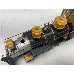 Bachmann G scale, gauge 1 4-6-0 tank locomotive in yellow and black livery, numbered 178 to cab and 8 wheel bogie Denver and Rio Grande Western tender, unboxed 