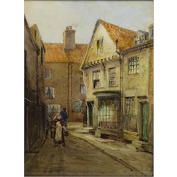  Frederick William Booty (British 1840-1924): Old Scarborough, watercolour signed and dated 1915, 45cm x 33cm   