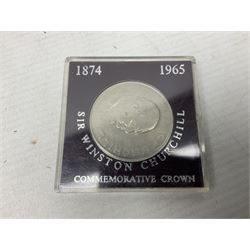 Collection of Great British and World coins, including Great British pre-1947 silver coins, pre decimal coinage, commemorative coins, Queen Elizabeth II 'Souvenir of Thoresby Hall' unofficial coin set etc