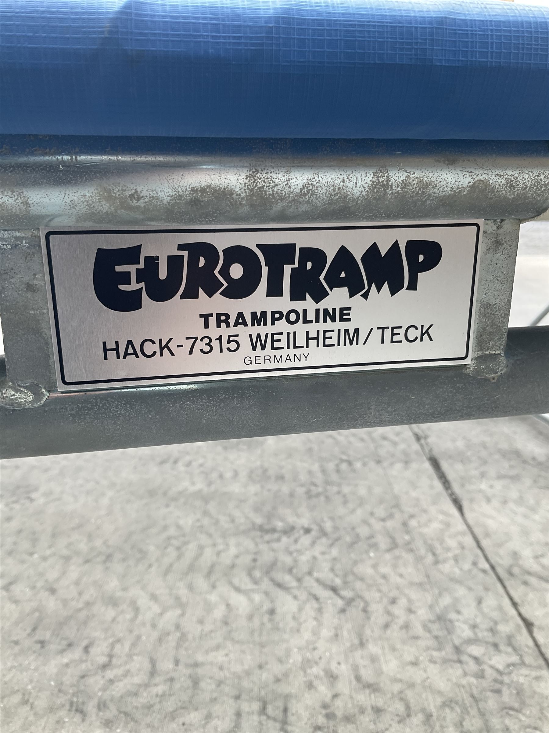 EuroTramp professional folding trampoline, 5m x 3m x 110cm high - THIS LOT IS TO BE COLLECTED BY APPOINTMENT FROM DUGGLEBY STORAGE, GREAT HILL, EASTFIELD, SCARBOROUGH, YO11 3TX
