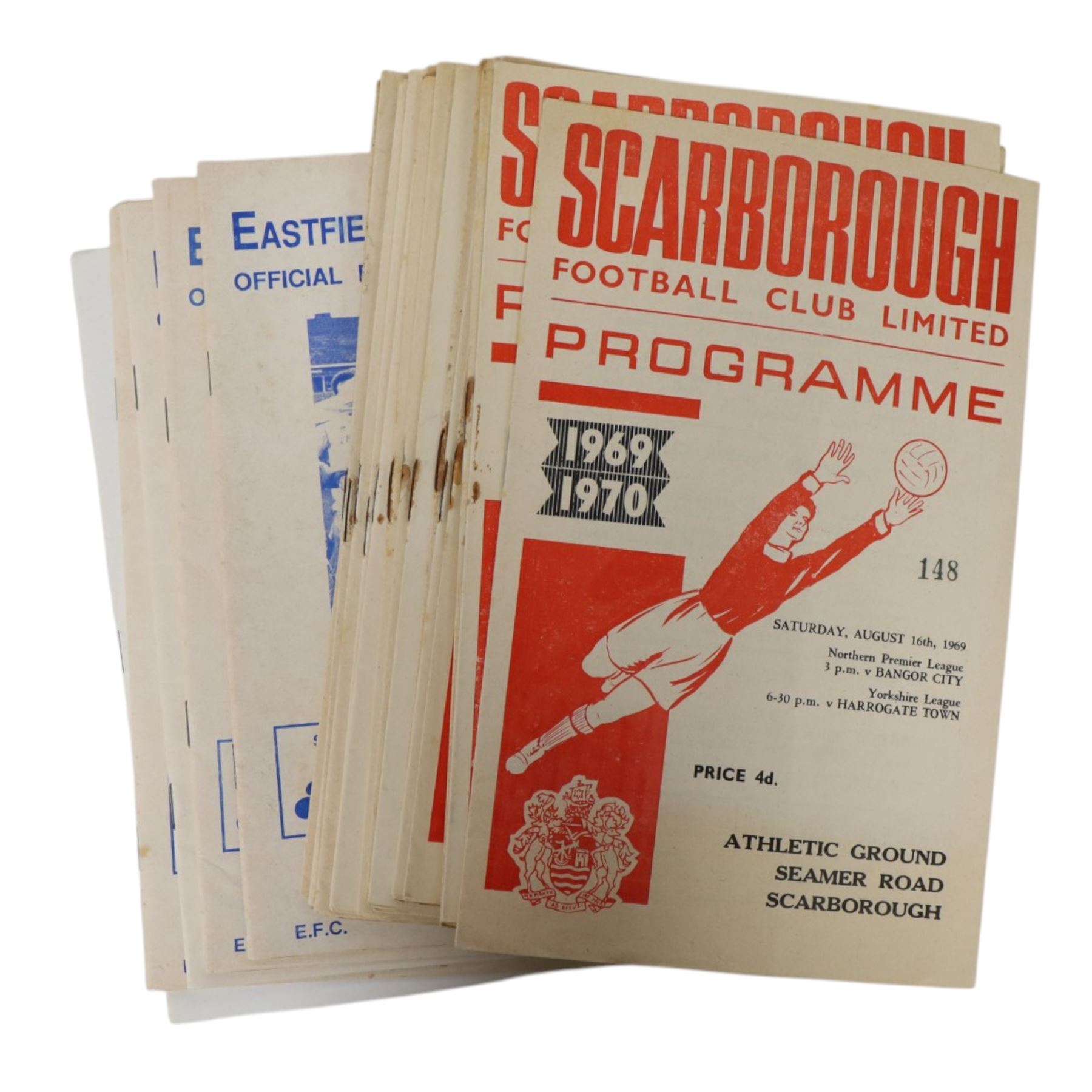 Comprehensive collection of 1970s Scarborough FC football programmes