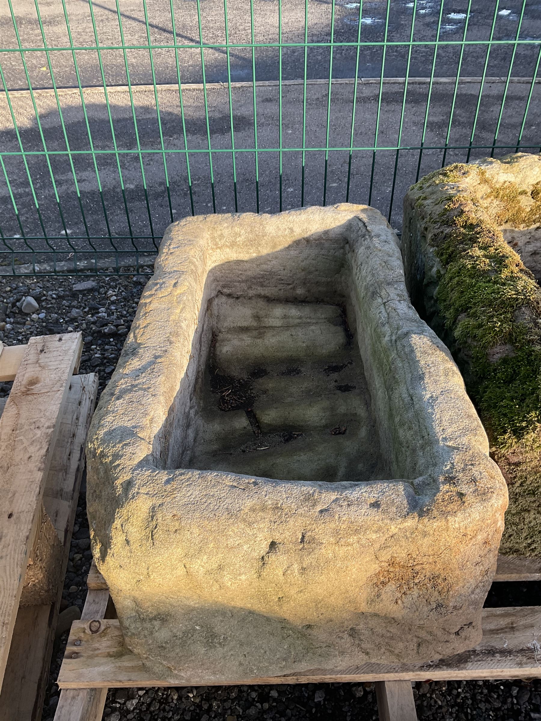 Small 19th century rectangular stone trough - THIS LOT IS TO BE COLLECTED BY APPOINTMENT FROM DUGGLEBY STORAGE, GREAT HILL, EASTFIELD, SCARBOROUGH, YO11 3TX