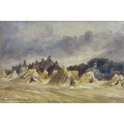 Mary Weatherill (British 1834-1913): The Cornfield, watercolour attributed by her brother Richard 11cm x 16cm