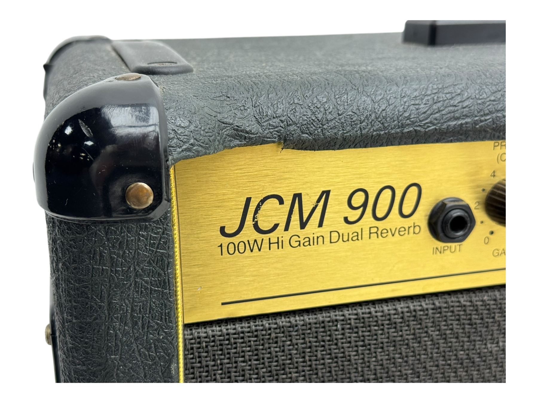 Marshall JCM 900 Model 4102 100W Hi Gain Dual Reverb guitar amplifier with Marshall pedal, amp H50cm