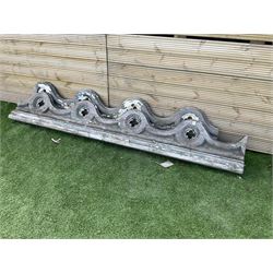 Two Victorian carved painted pine architectural fascias - THIS LOT IS TO BE COLLECTED BY APPOINTMENT FROM DUGGLEBY STORAGE, GREAT HILL, EASTFIELD, SCARBOROUGH, YO11 3TX