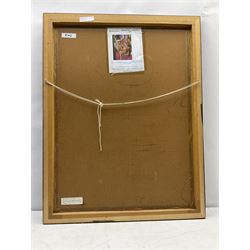 WL Gillborn (British 20th century) after Henri Matisse (French 1869-1954): 'Odalisque with a Tambourine', oil on board signed with monogram and dated '84, 70cm x 53cm