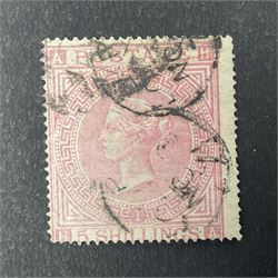 Three Great Britain Queen Victoria 1867-83 five shillings stamps, all used, all previously mounted