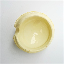 A Clarice Cliff Newport Pottery honey pot, modelled in the form of a beehive and decorated in the Crocus pattern, H10cm.