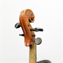  Murdoch & Murdoch The Maidstone three-quarter size violin with 33.5cm two-piece maple back and ribs and spruce top, bears label, overall length 55cm, in ebonised wooden case with bow  