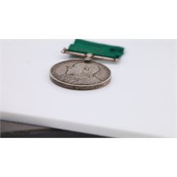 Edward VII Volunteer Force Long Service medal, awarded to Gnr B.S Flood, Norfolk R.G