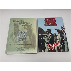 Excellent collection of twelve German Third Reich reference books including four by Adrian Forman - Guide to Third Reich German Awards and Documents, ........ Documents and Their Values. Volumes one and two. Both limited edition and signed by the author; and Bravery, Courage & Valour - Decorations and Awards of the Third Reich; D.E. Bowen: The Prussian & German iron Cross. Signed by the author; Ulric of England: Collecting Third Reich 'SS' and Political Cuffbands. Two volumes; Don Boyle: 'SS' Totenkopf H. Himmler Ring 1933-1945. 2nd printing. Signed by the author and inscribed to 'Adrian' (Forman); and four others (12)