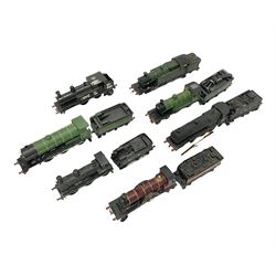 ‘00’ gauge - seven kit built locomotives for restoration comprising Class J94 0-6-0ST no.8067 in LMS black; Class 7F 0-8-0 no.9627 in LMS black; MR Class 2 4-4-0 no.118 in MR crimson; GNR Class K3 2-6-0 no.1003 in GNR green; Class D3 4-4-0 no.62000 in BR green; GWR Class 42XX 2-8-0T no.7239; one further unpainted 2-4-2T locomotive (7) 