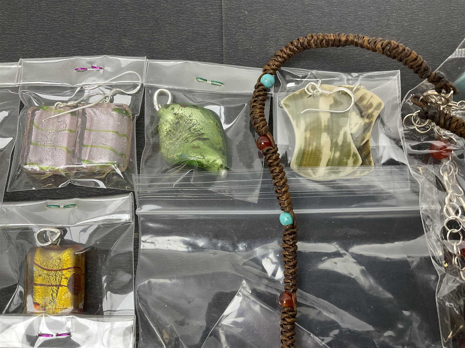 Ola Gorie silver spiral design necklace, hallmarked, together with a collection of beaded silver jewellery 